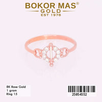 Cincin Emas Variasi Permata Bulat - 25054552 - 8K