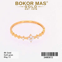 Cincin  Emas Variasi Permata - 24085612 - 8K
