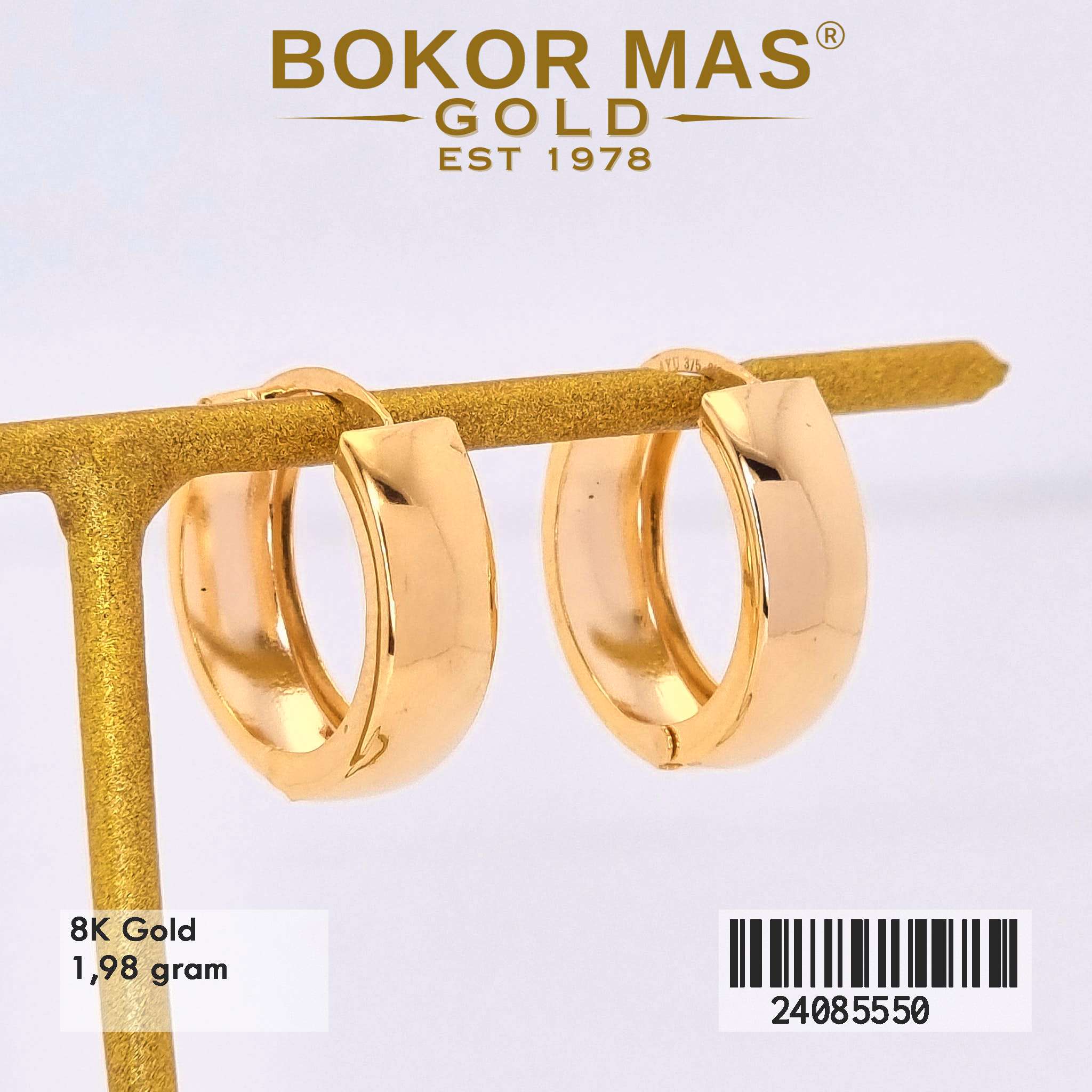 Anting Klip Variasi Tanpa Permata - 24085550 - 8K