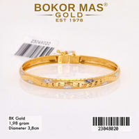 Gelang Emas Kaku Anak Variasi Tanpa Permata - 23048020 - 8K