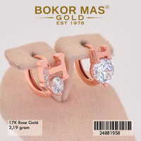 Anting Emas  Variasi Permata Putih - 24081958 - 17K