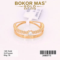 Cincin Emas  Dua Layer Variasi Ctr Permata - 24089715 - 16K