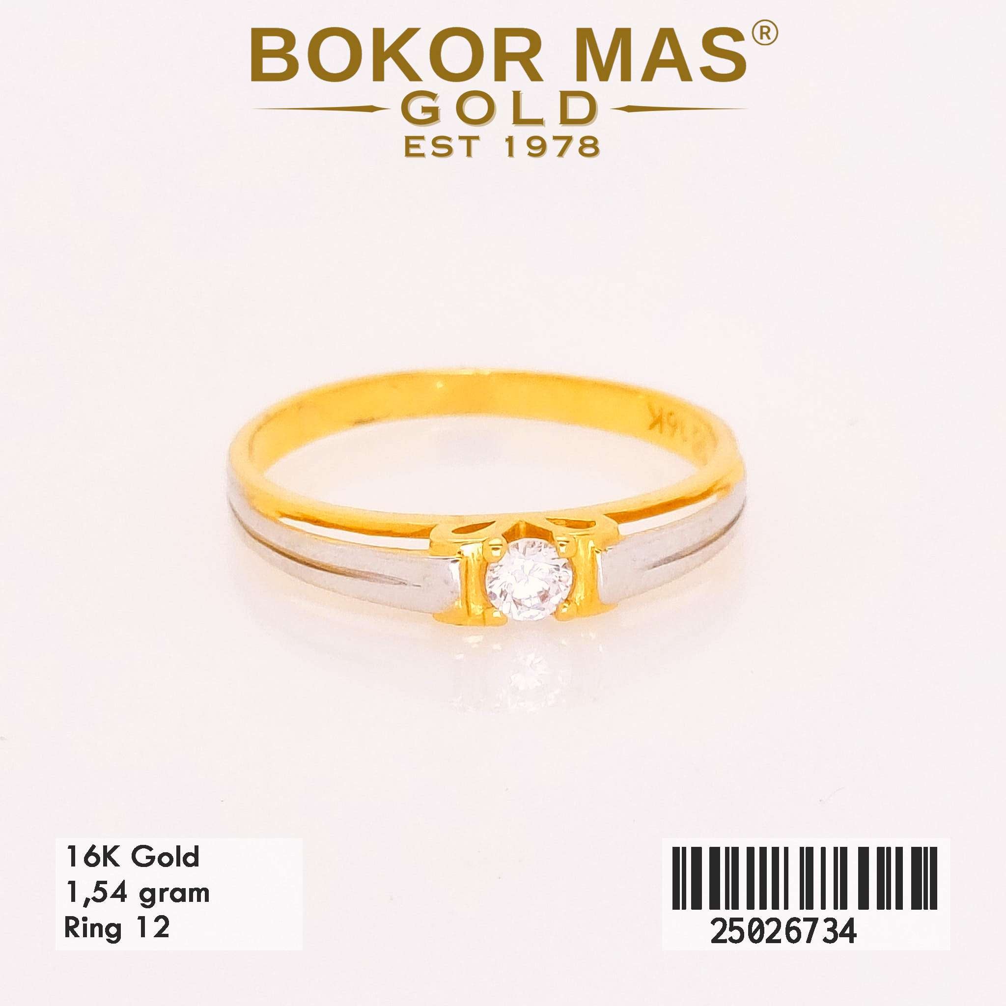 Foto Cincin Emas Asli Cincin Nikah Permata  - Perhiasan Asli Bokormas Gold