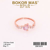 Cincin Emas  Variasi Batu Pink - 25013616 - 17K