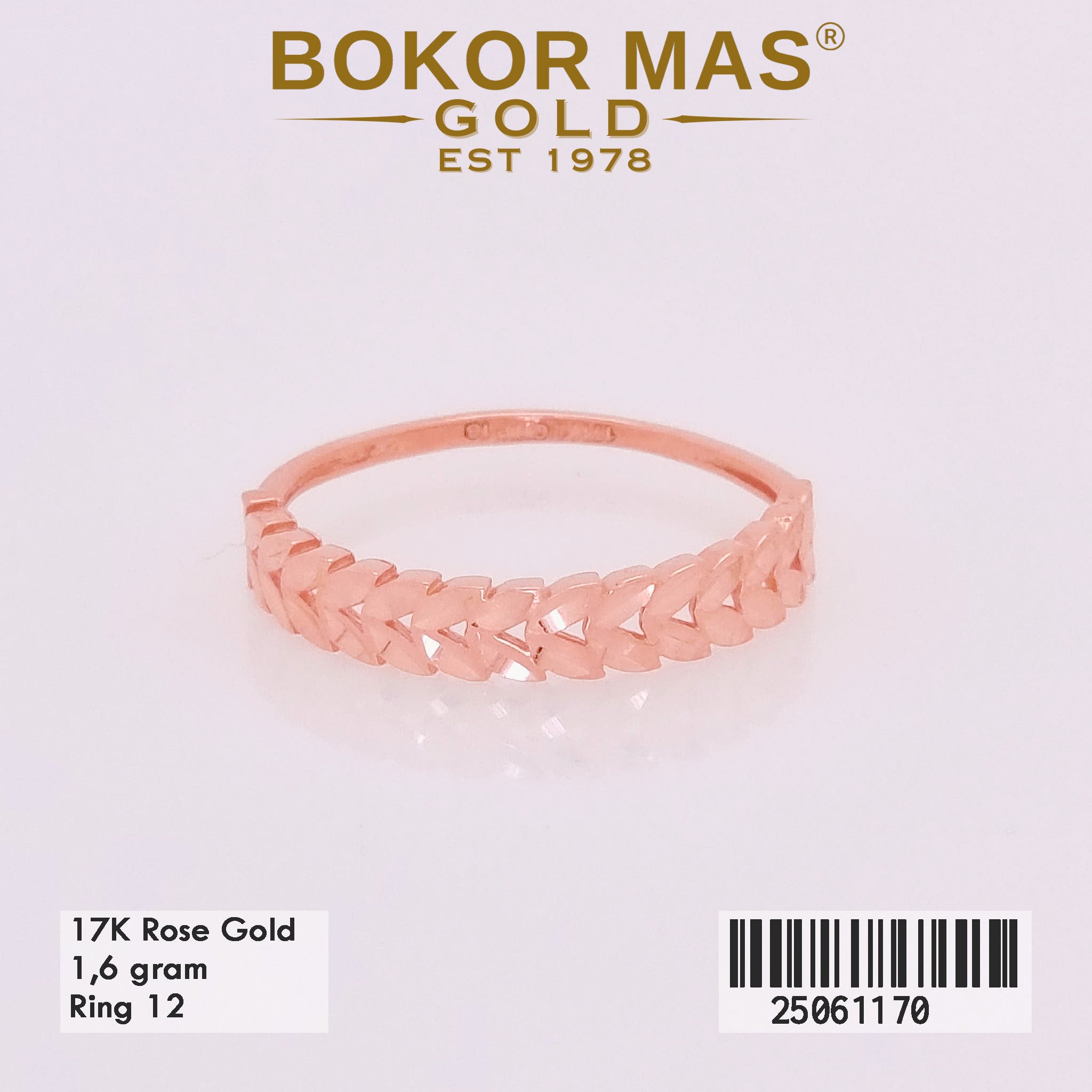 Cincin Emas Variasi Daun - 25061170 -17K