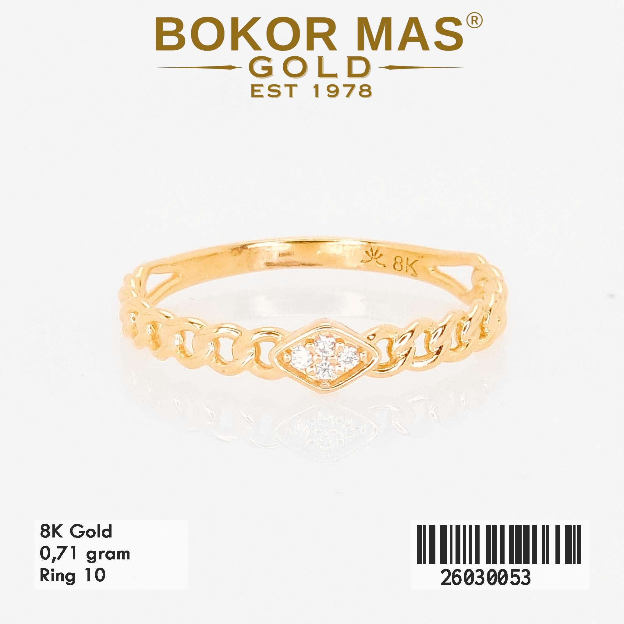 Cincin Variasi Rantai Permata - 26030053 - 8K