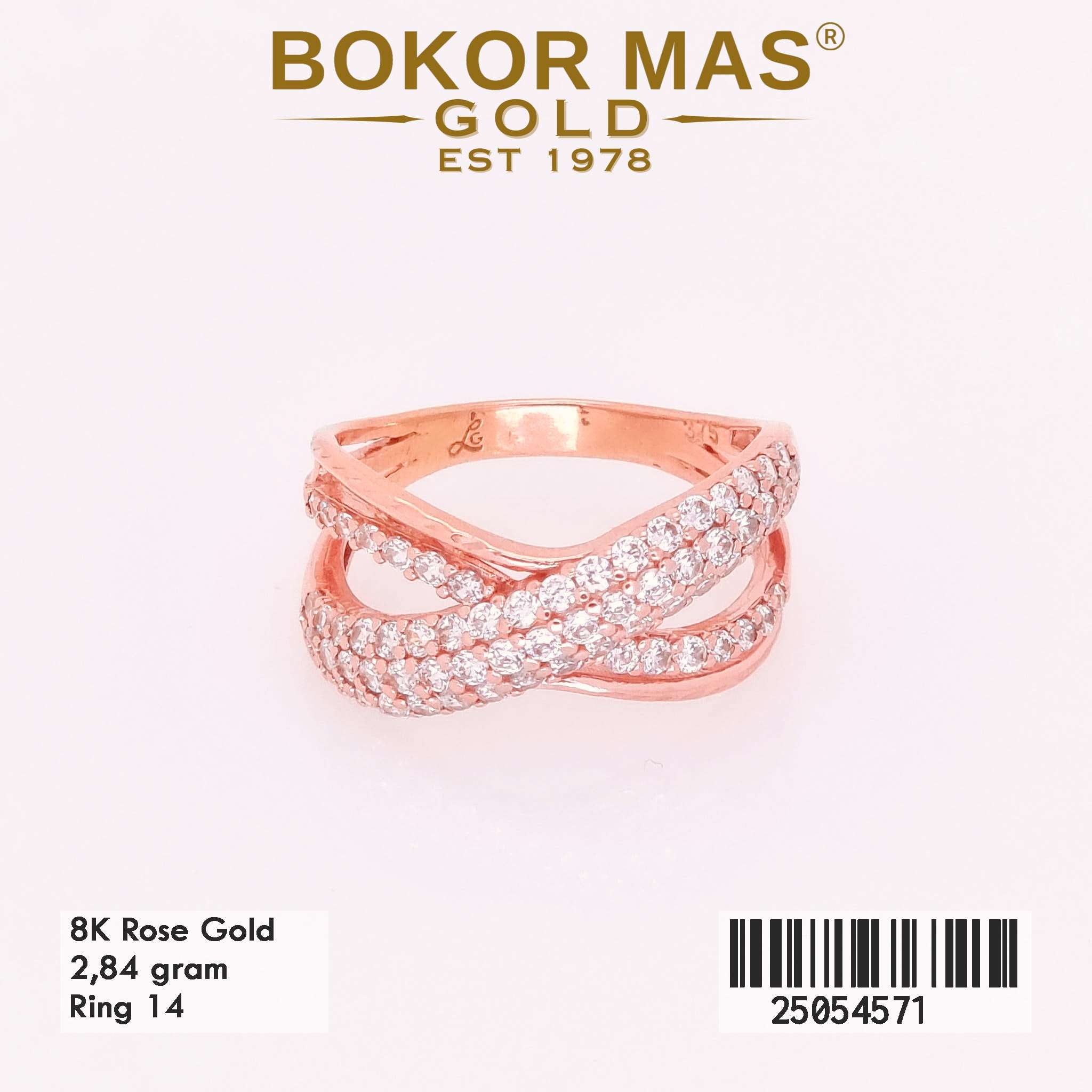 Cincin Emas Variasi Permata Layer - 25054571 - 8K