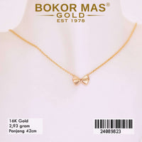 Kalung Emas  Siyem Variasi Pita Tanpa Permata - 24089823 - 16K