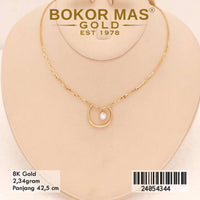 Kalung Emas Siyem Variasi Permata - 24054344 - 8K