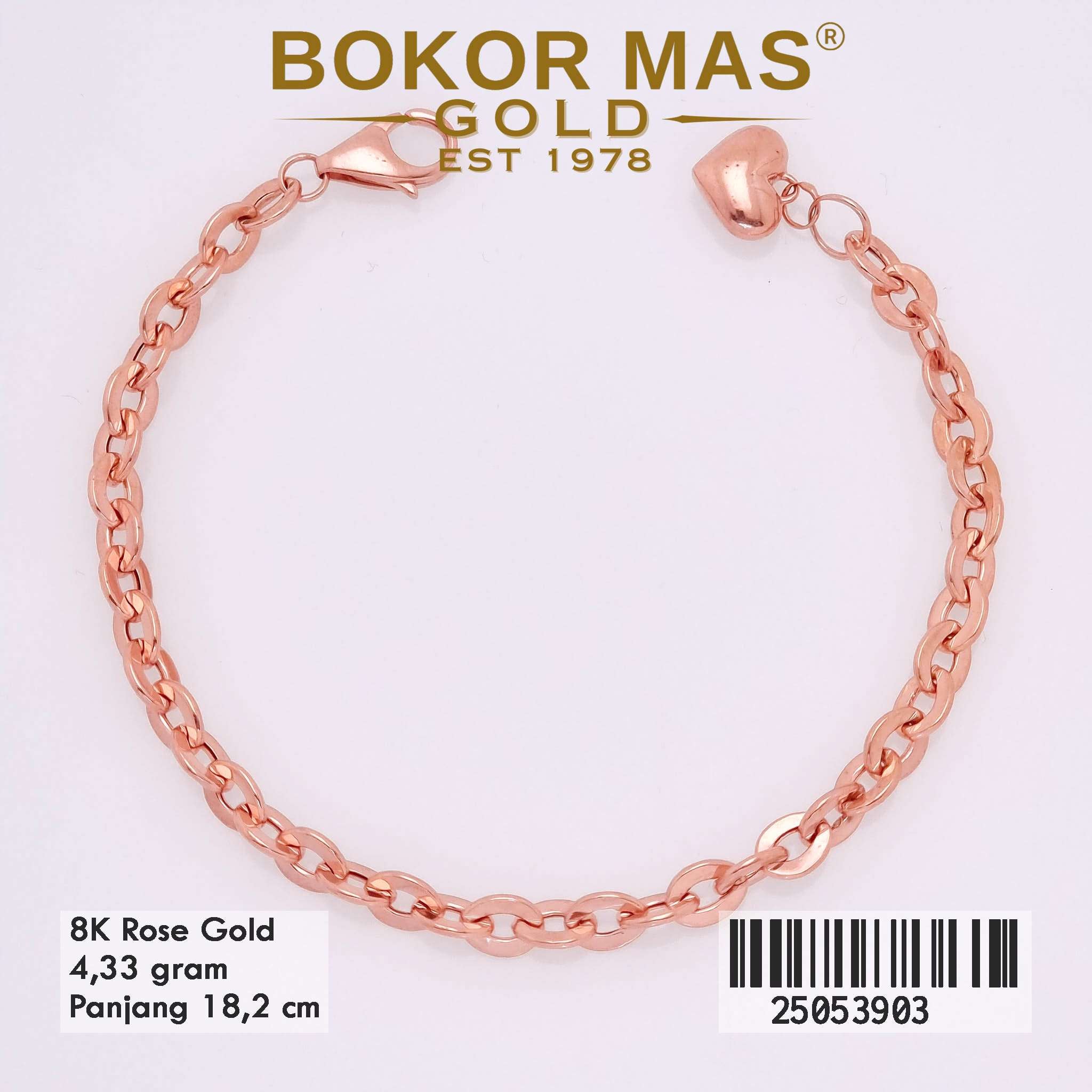 Gelang Emas Rantai Hollotifani Variasi Mainan Love - 25053903 - 8K