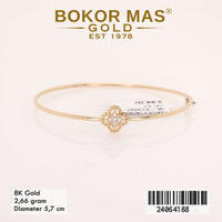 Gelang Emas  Bangkok Variasi Clover Permata - 24064188 - 8K
