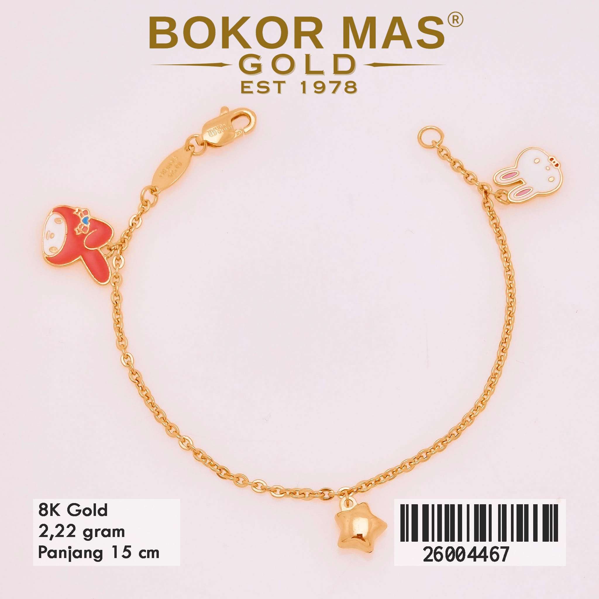  Gelang Rantai Anak Variasi Melodi -  26004467 - 8K