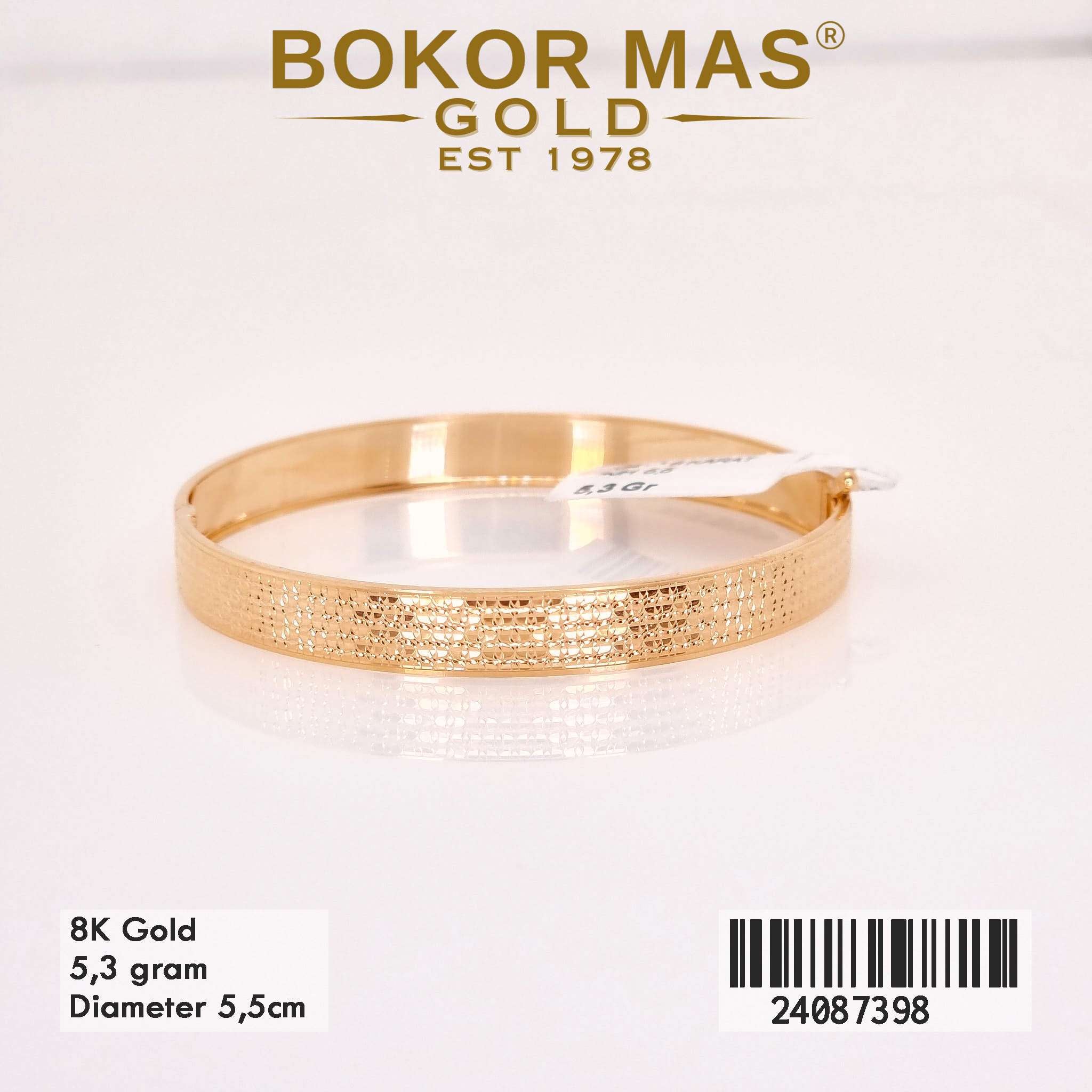Gelang Kaku Variasi Tanpa Permata - 24087398 - 8K