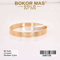 Gelang Emas Kaku Variasi Tanpa Permata - 24087398 - 8K