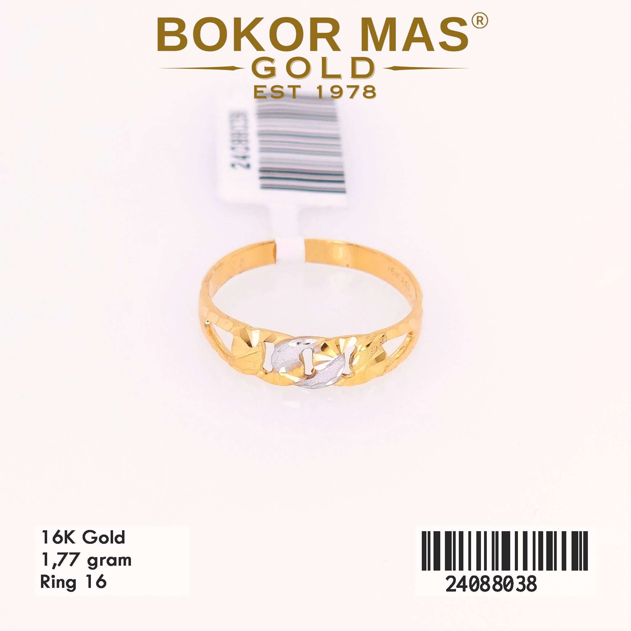 Cincin Variasi Rantai Tanpa Permata - 24088038 - 16K