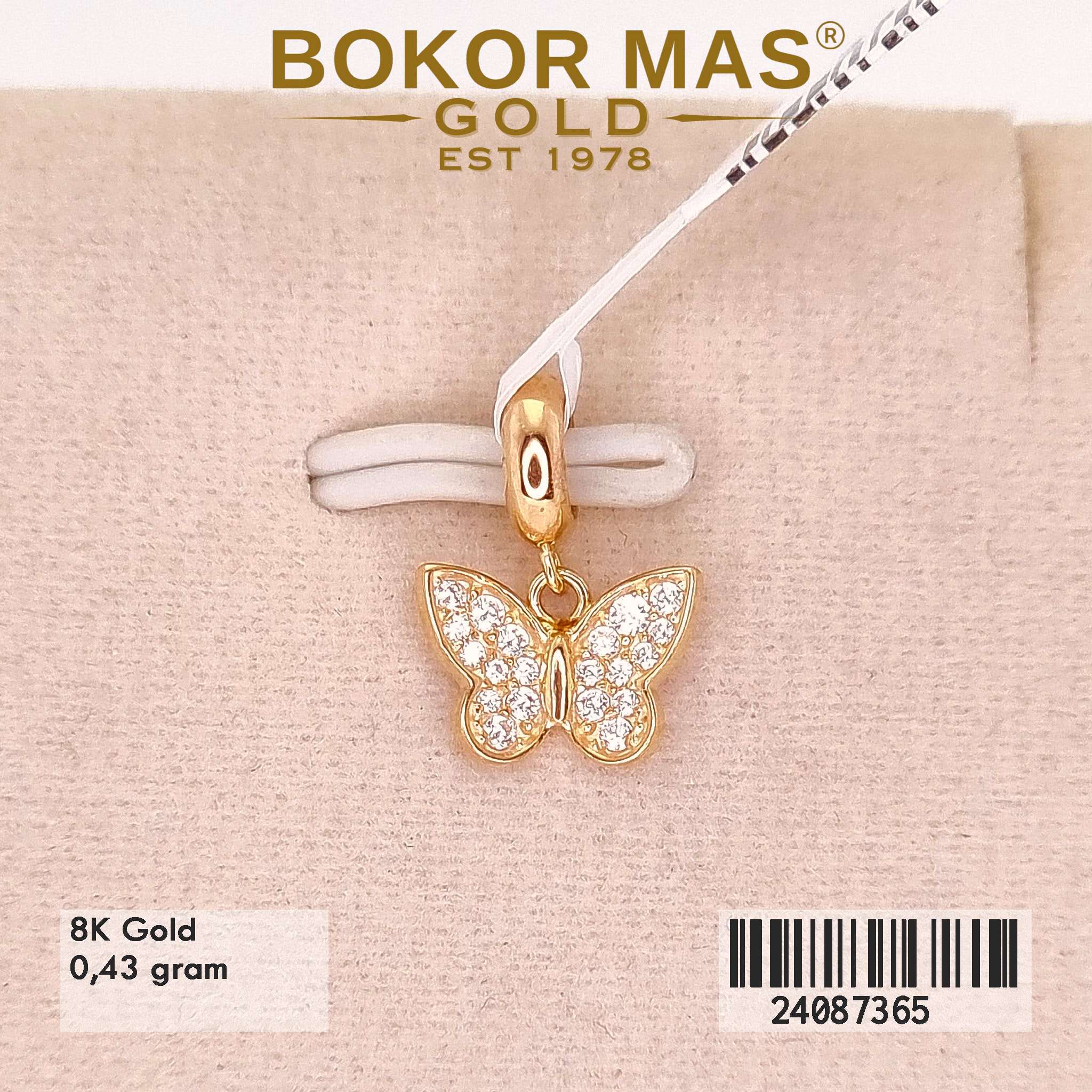 Liontin Variasi Permata Kupu - 24087365 - 8K