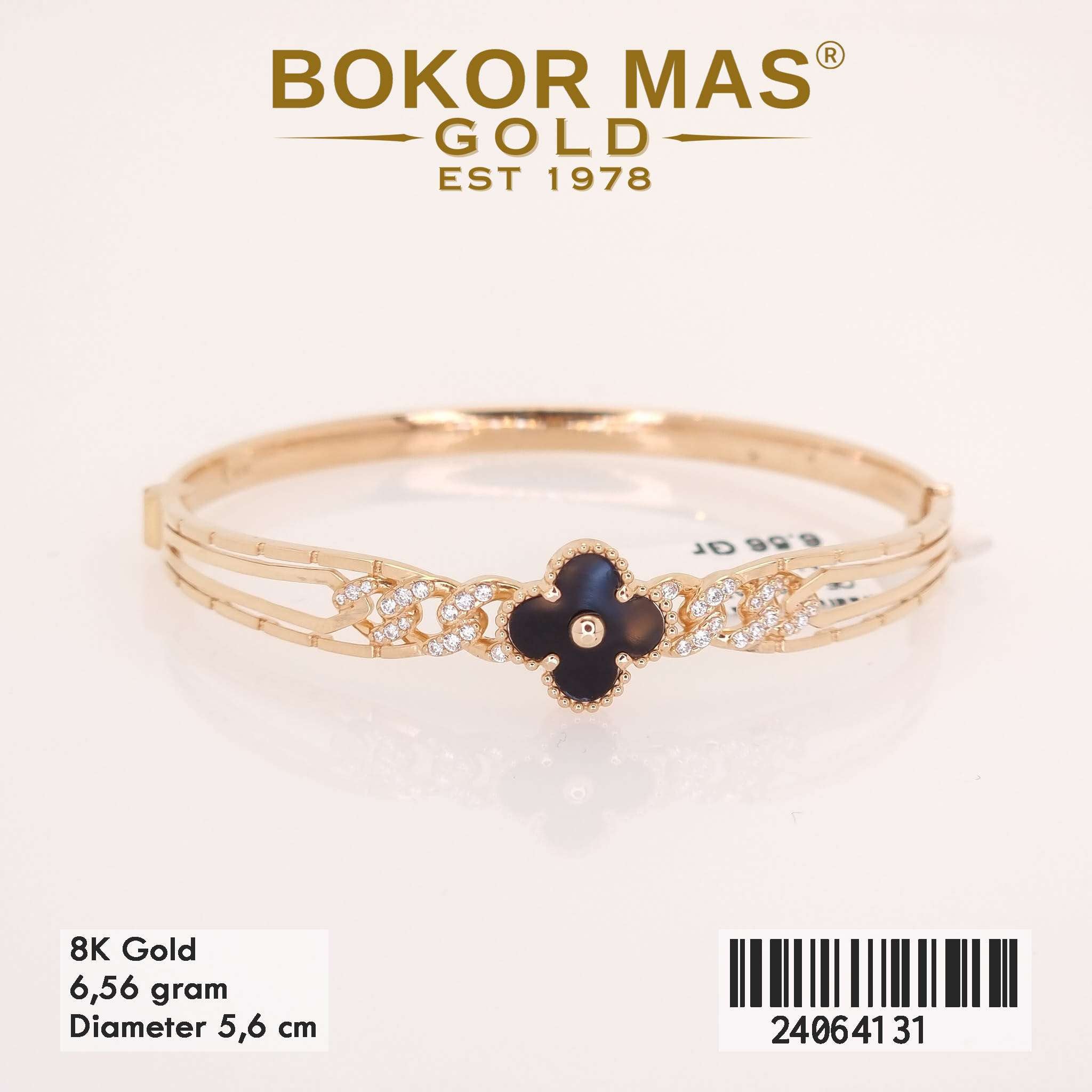 Gelang Bangkok Variasi Clover Hitam - 24064131 - 8K