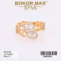 Cincin Emas  Wave DD Stone - 24085665 - 8K