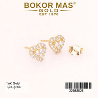Giwang  Emas Tusuk Variasi Permata Hati - 22088826 - 16K