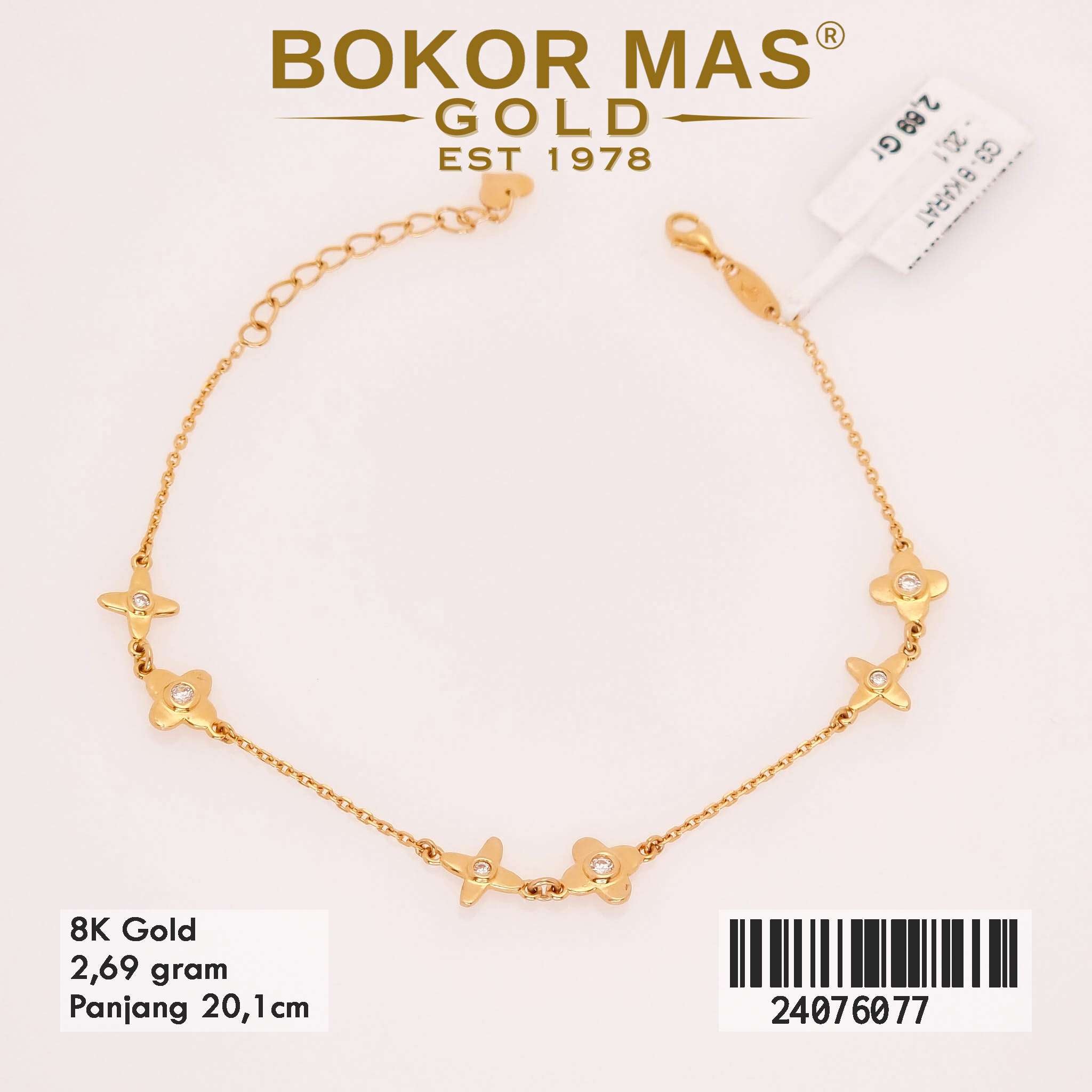 Gelang Rantai Variasi Daisy Dua - 24076077 - 8K