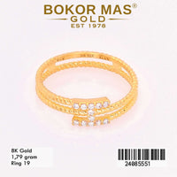 Cincin  Emas Variasi Permata - 24085551 - 8K