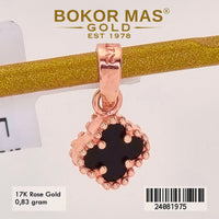 Liontin Emas  Clover Hitam Variasi - 24081975 - 17K
