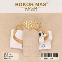 Cincin Emas Variasi Love Tanpa Permata - 24072365 - 8K