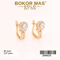 Anting Emas Klip Variasi Permata - 25048225 - 8K