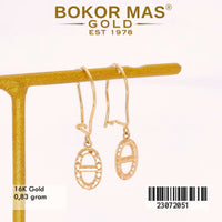Anting  Emas Desi Gantung Variasi Tanpa Permata - 23072051 - 16K