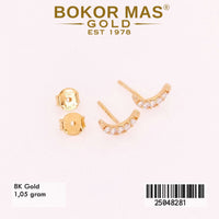 Anting Emas Tusuk Variasi Bulan Sabit - 25048281 - 8K