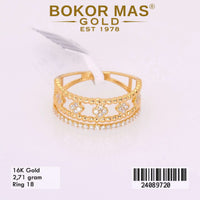 Cincin Emas  Variasi Bunga Permata - 24089720 - 16K