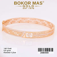 Gelang Emas kaku Variasi Permata Full - 24089484 - 16K