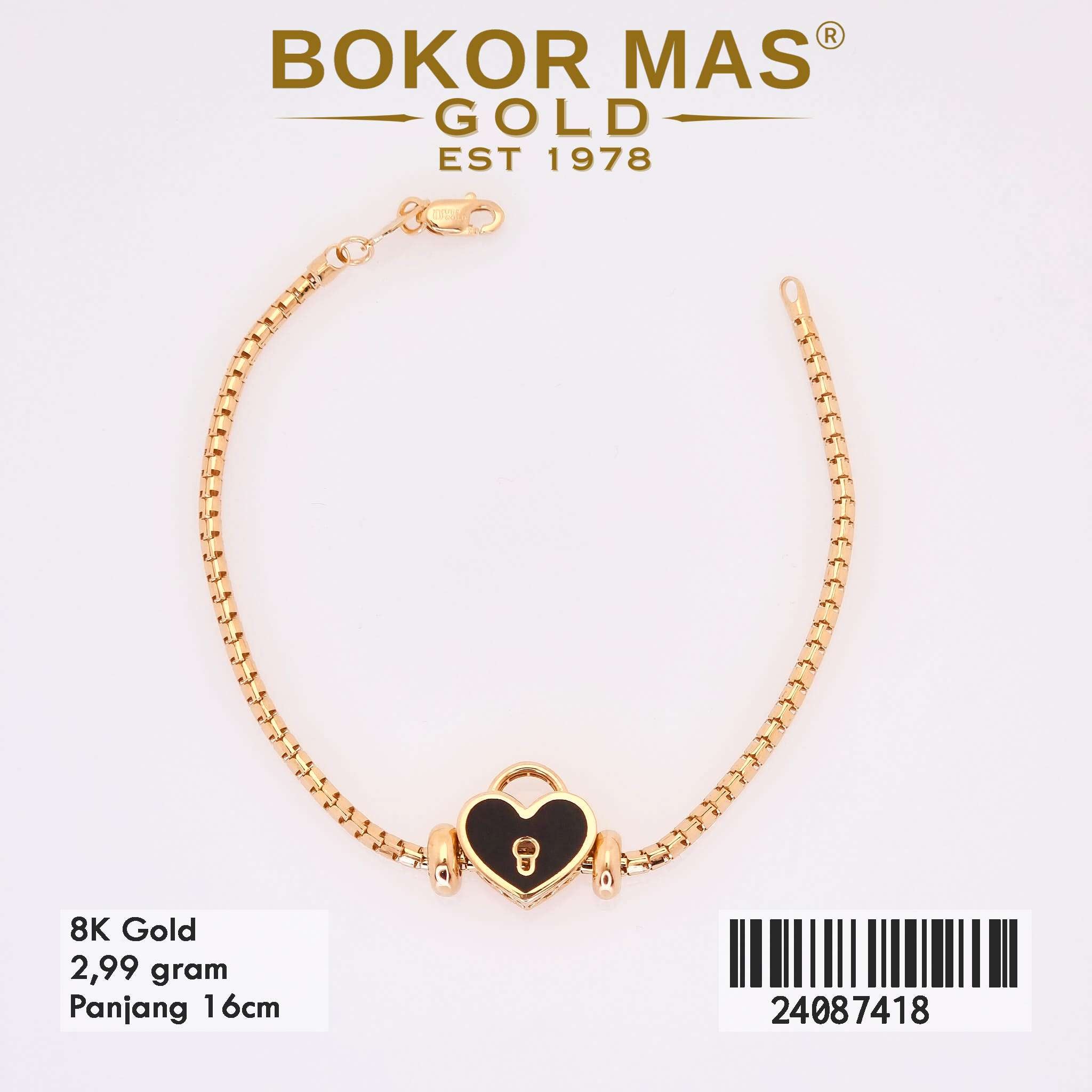 Gelang Rantai Variasi Heart - 24087418 - 8K