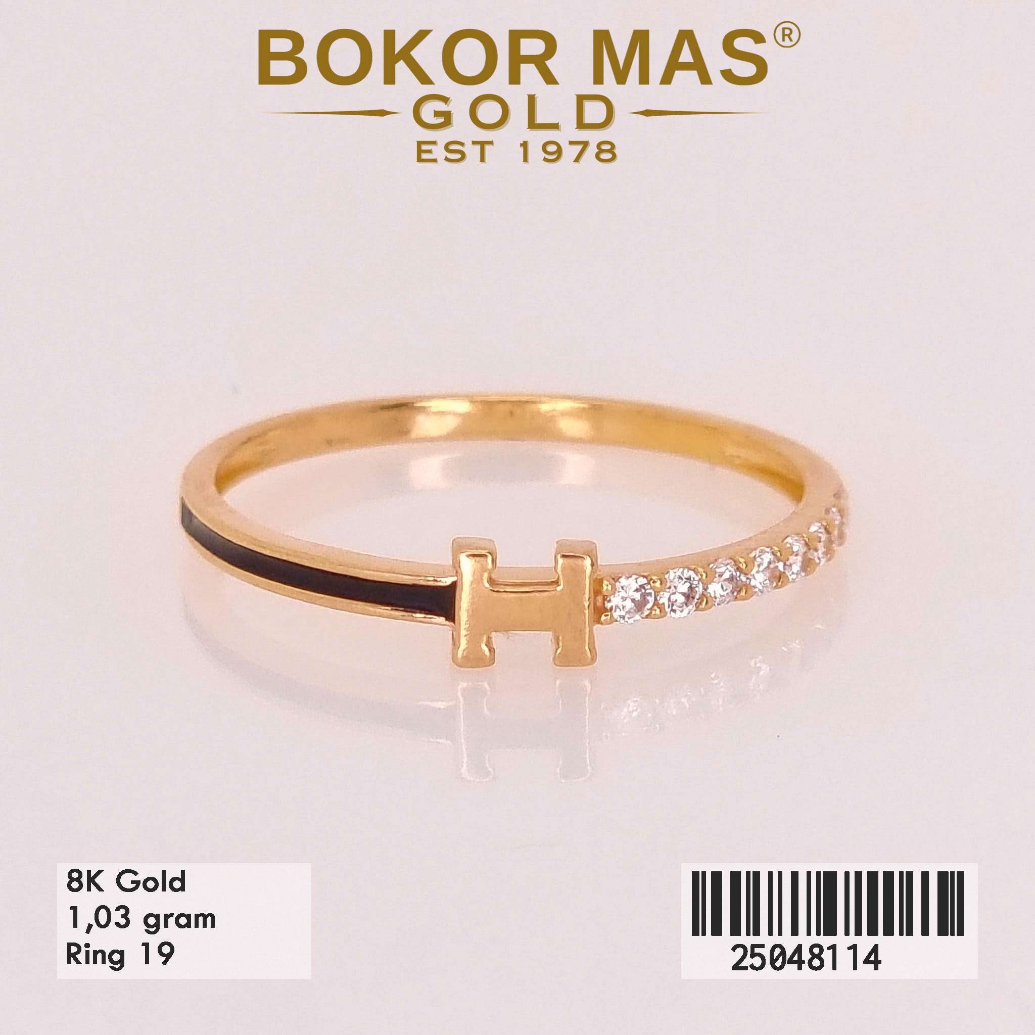 Cincin Variasi List Hitam - 25048114 - 8K