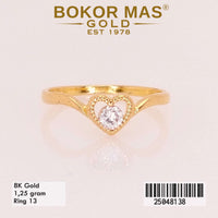 Cincin Emas Variasi Hati Permata - 25048138 - 8K