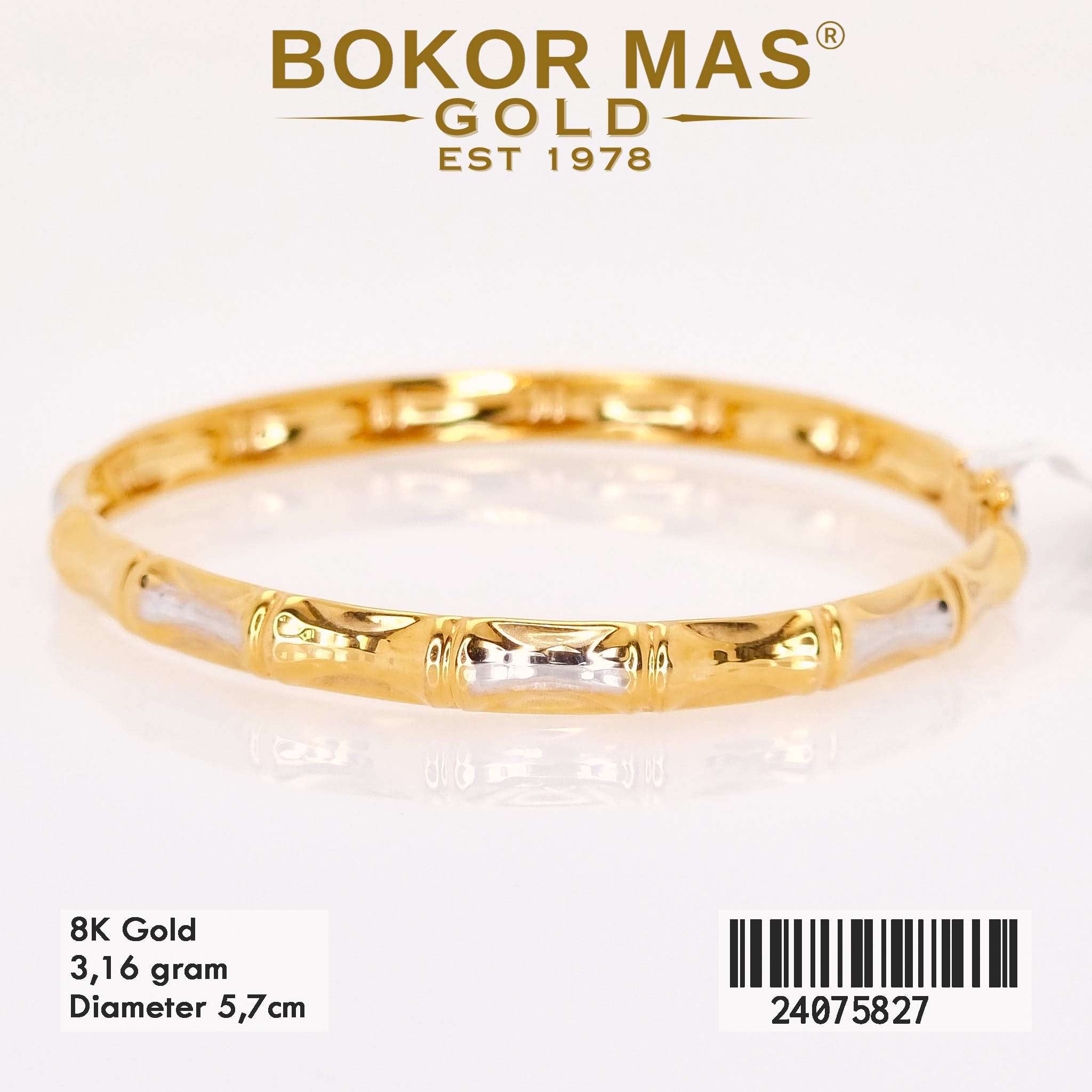 Gelang Kaku Variasi Tanpa Permata - 24075827 - 8K