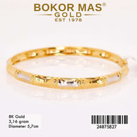 Gelang Emas Kaku Variasi Tanpa Permata - 24075827 - 8K