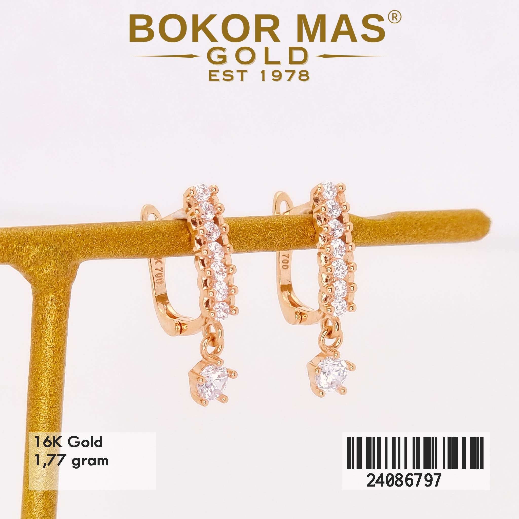 Anting Klipi Variasi Permata Putih  - 24086797 - 16K