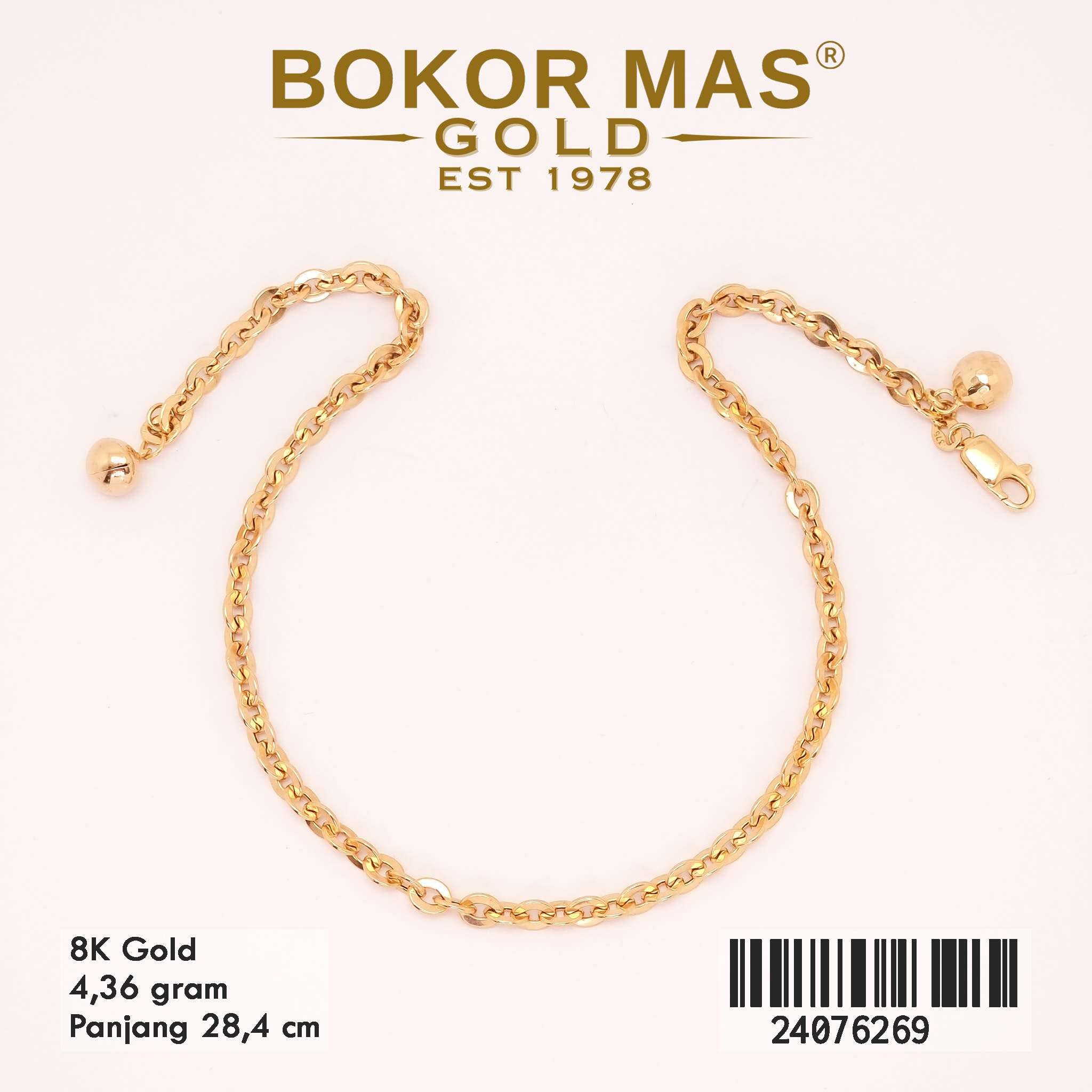 Gelang Kaki Rantai Variasi Hollotifani - 24076269 - 8K