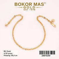 Gelang  Emas Rantai Variasi Hollotifani - 24076269 - 8K