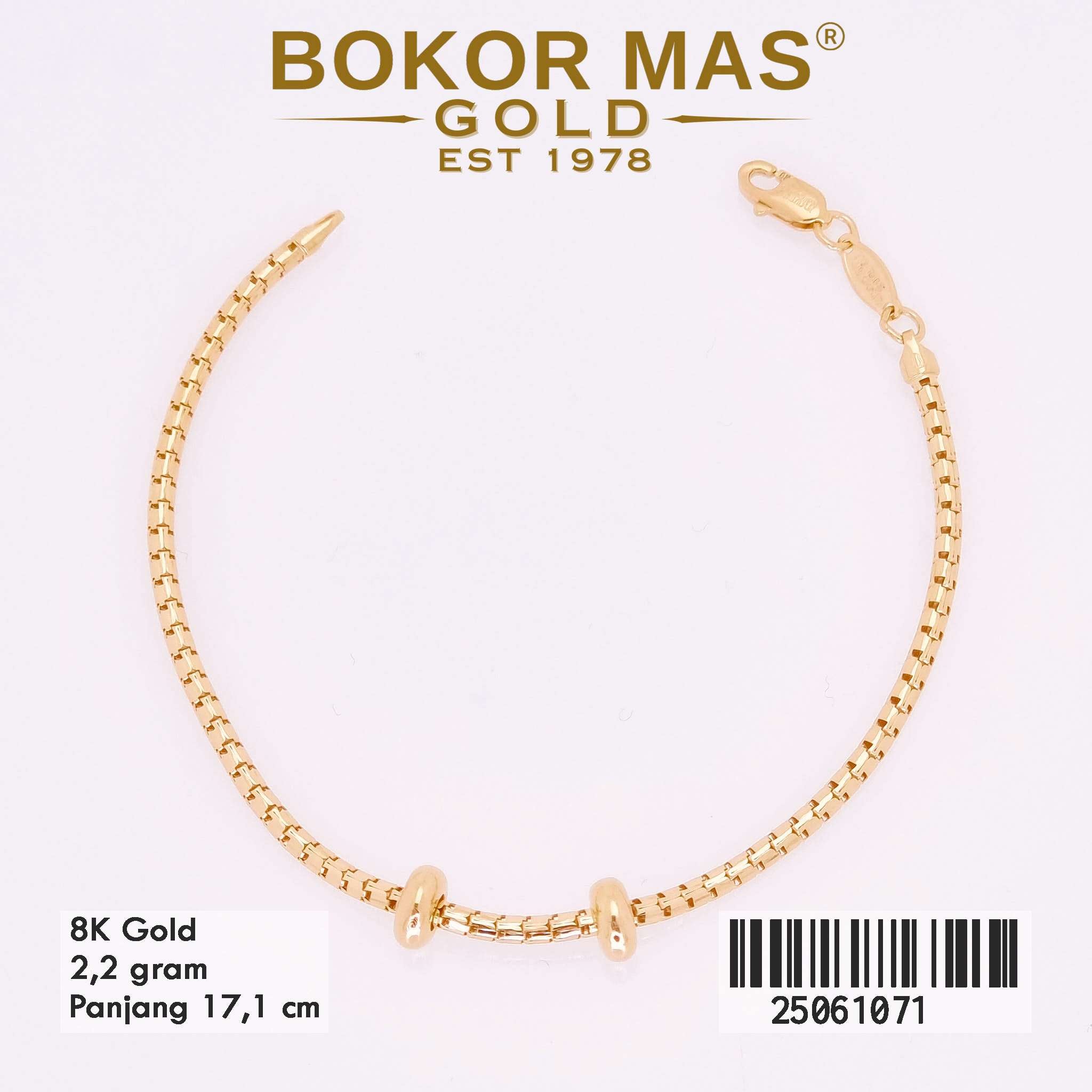 Gelang Emas Rantai Variasi Tanpa Permata - 25061071 - 8K