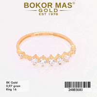 Cincin  Emas Variasi Permata - 24085603 - 8K