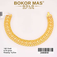 Gelang  Emas Rantai Variasi Kuning - 24088050 - 16K