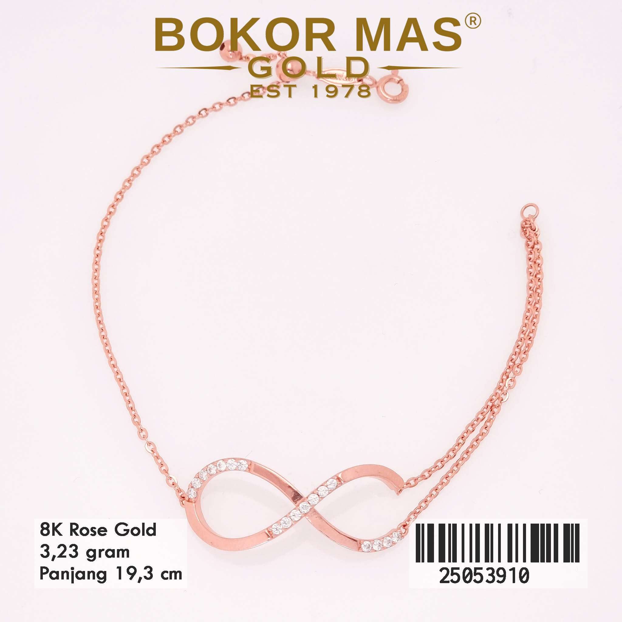 Gelang Emas Rantai Serut Invinite - 25053910 - 8K