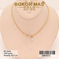 Kalung Emas Siyem Variasi Permata - 24054372 - 8K