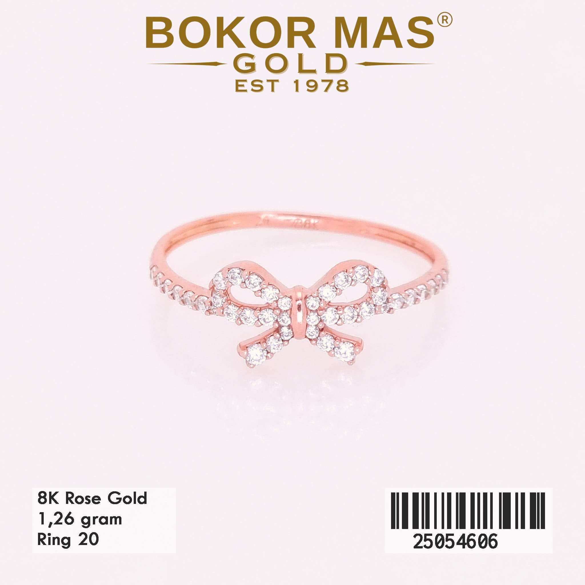 Cincin Emas Variasi Pita Permata - 25054606 - 8K