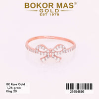 Cincin Emas Variasi Pita Permata - 25054606 - 8K