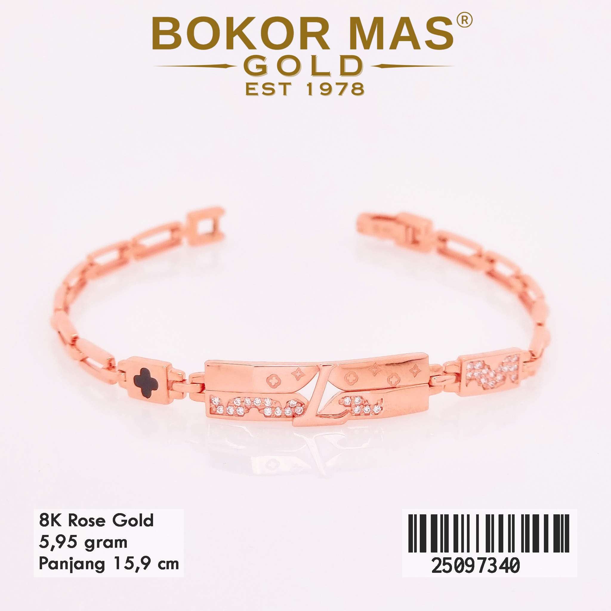 Foto Gelang Emas Asli Gelang  Variasi Cat 8K - Perhiasan Asli Bokormas Gold