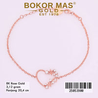 Gelang Emas Rantai Variasi Hati - 25053900 - 8K