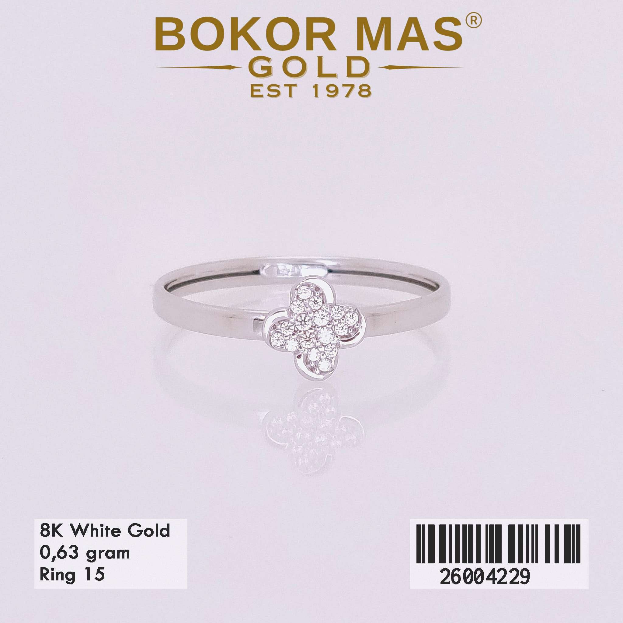 Foto Cincin Emas Asli Cincin Variasi Bunga 8K - Perhiasan Asli Bokormas Gold